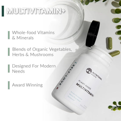 Nutritional Roots Multivitamin+, Award-Winning Plant-Based (Vegan) Multivitamin, Organic Vegetables & Herbs Nutritional Roots