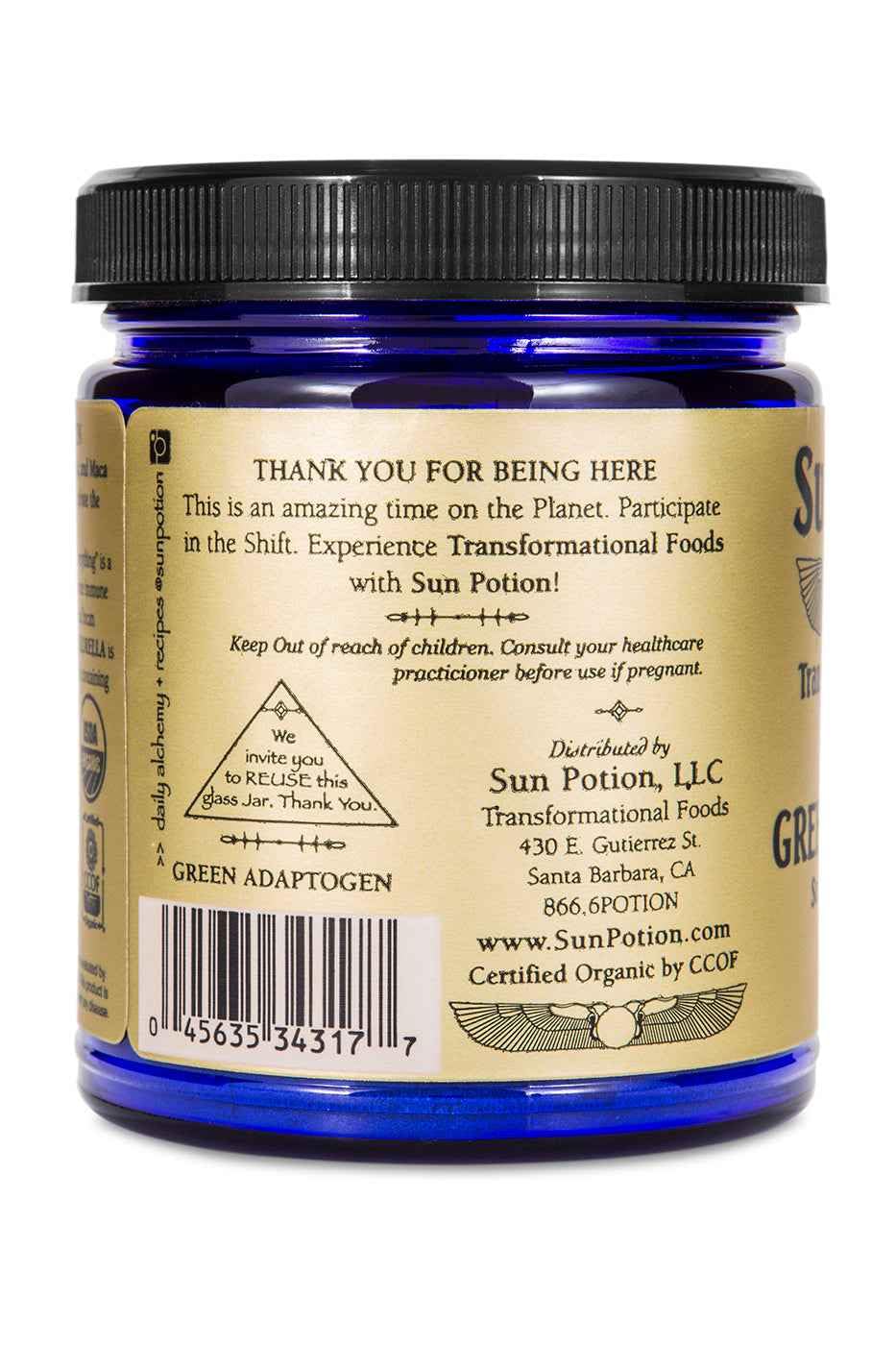 Green Adaptogen Superfood Powder | Organic Maca, Suma Root & Chlorella Blend | Plant Based Adaptogenic Herbal Supplement | Nutrient Rich Greens Powder for Smoothies & Daily Wellness | Non-GMO | 111g Sun PotionBuy Supplements Australia