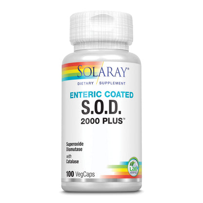 SOLARAY S.O.D. 2000 Plus - Superoxide Dismutase (SOD) and Catalase Antioxidant Supplement, Wellness Support - w/Green Tea Extract, Calcium, Rosemary, Grape Seed Extract, 60-Day Guarantee, 100 Servings SOLARAYBuy Supplements Australia