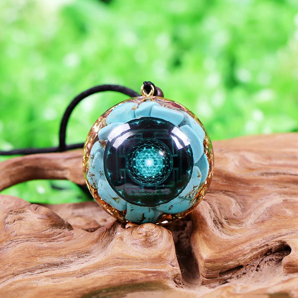 Day Day Up Turquoise Orgonite Pendant Healing Crystal jewelry Orgone Yoga Necklace Reiki Spiritual Day Day UpBuy Supplements Australia