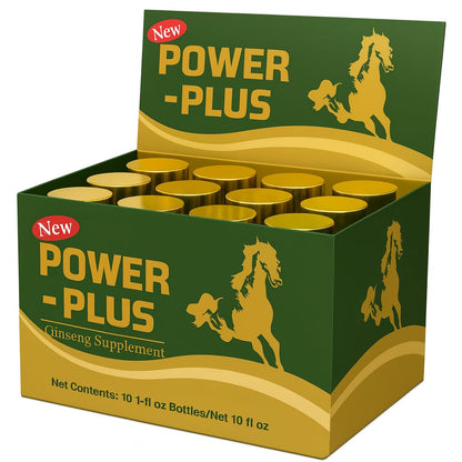 Skydia Power Plus - 10 Bottles Power-Plus Botanical Blend Liquid Supplement (1 FL OZ) Korean Ginseng Extract Ginseng Supplement Natural Men Tonic Ginseng Root Korean Red Ginseng Drops SkydiaBuy Supplements Australia