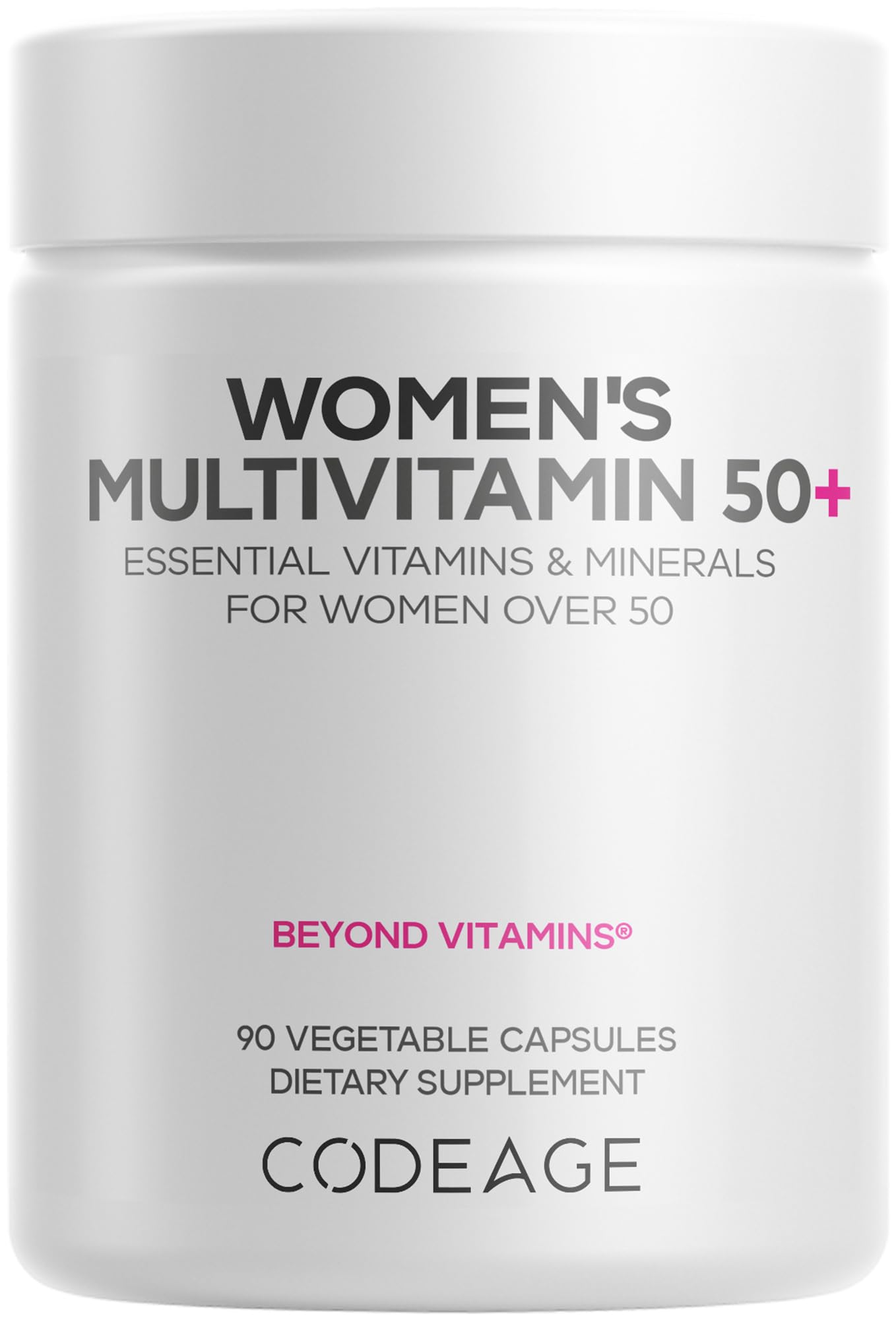 Codeage Women’s Multivitamin 50+ Supplement - Essential Vitamins for Women Over 50, Minerals, CoQ10, Hyaluronic Acid, Probiotics, Black Cohosh, Ashwagandha & Superfoods - Non-GMO - 90 Capsules CodeageBuy Supplements Australia