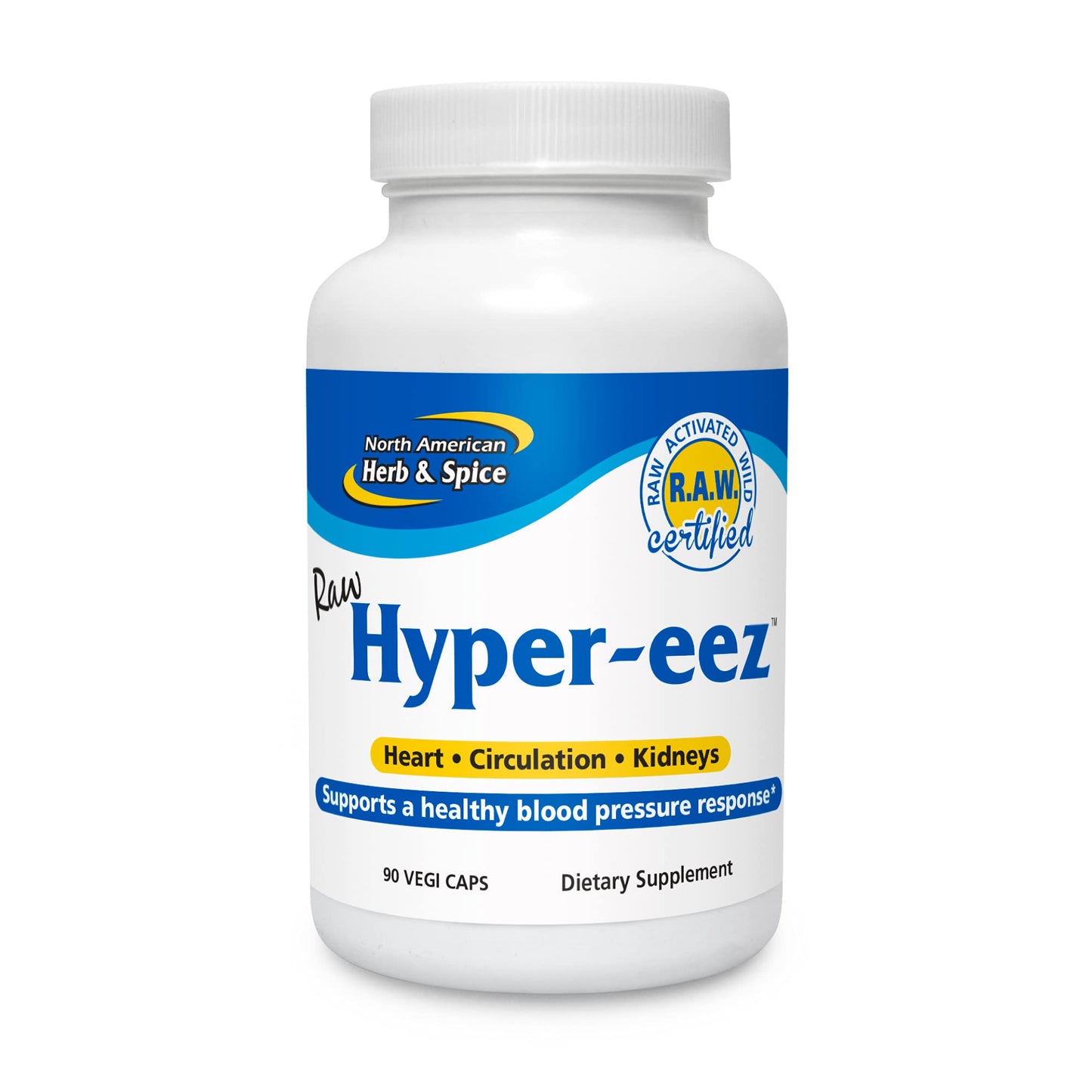 NORTH AMERICAN HERB & SPICE Hyper-eeZ - 90 Vegi Caps - Herbs, Spices, Flowers, Berry Blend - Blood Pressure & Circulation Support - Assists with Heart, Circulation, Kidneys - Non-GMO - 90 Servings NORTH AMERICAN HERB & SPICEBuy Supplements Australia