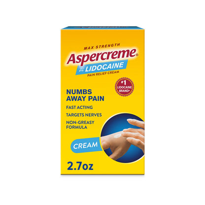 Aspercreme Lidocaine Pain Relief Cream Soothes Aggravated Nerves, Numbing Topical Analgesic with Max-Strength 4% Lidocaine & Moisturizing Aloe, 2.7 Oz. AspercremeBuy Supplements Australia
