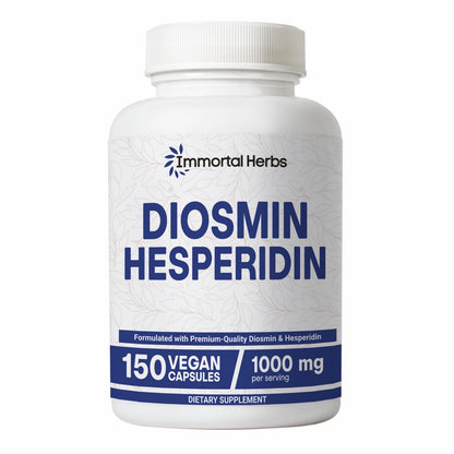 Immortal Herbs Diosmin Hesperidin 1000mg Complex, 150 Capsules, Citrus Bioflavonoids Rich Fruit Extract, 100% Vegetarian, Non-GMO & Gluten Free Diosmin Supplement with Max Strength Immortal HerbsBuy Supplements Australia