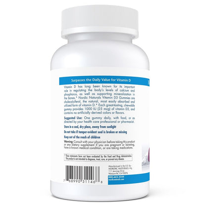 Nordic Naturals Pro Vitamin D3 Gummies, Wild Berry - 120 Gummies - 1000 IU Vitamin D3 - Great Taste - Healthy Bones, Mood & Immune System Function - Non-GMO - 120 Servings Nordic NaturalsBuy Supplements Australia