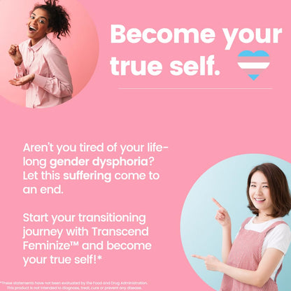 FEMINIZE Transcend HRT Pills for Estrogen - Potent HRT Estrogen Complex - Big Breats Soft Skin Feminizer FEMINIZEBuy Supplements Australia