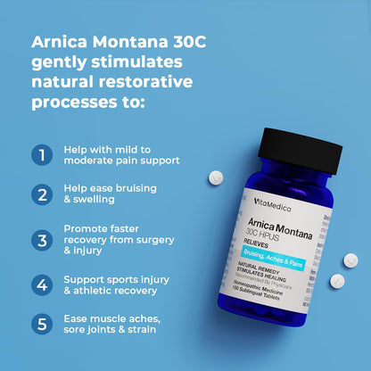 VitaMedica Arnica Montana 30C Rapid Dissolve Tablets for Natural Pain, Bruising, and Swelling Support VitaMedicaBuy Supplements Australia