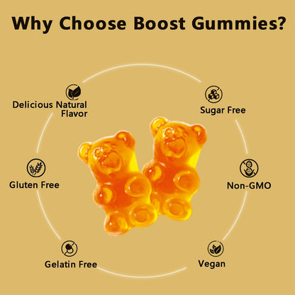 Rulinal Boost Alpha Gummies for Men | Oyster Shilajit Gummies for Adults | Enhances Strength & Immune Support | with Oyster, Shilajit, Vitamin B3, Maca Powder | Non-GMO & Vegan | 60 Gummies RulinalBuy Supplements Australia