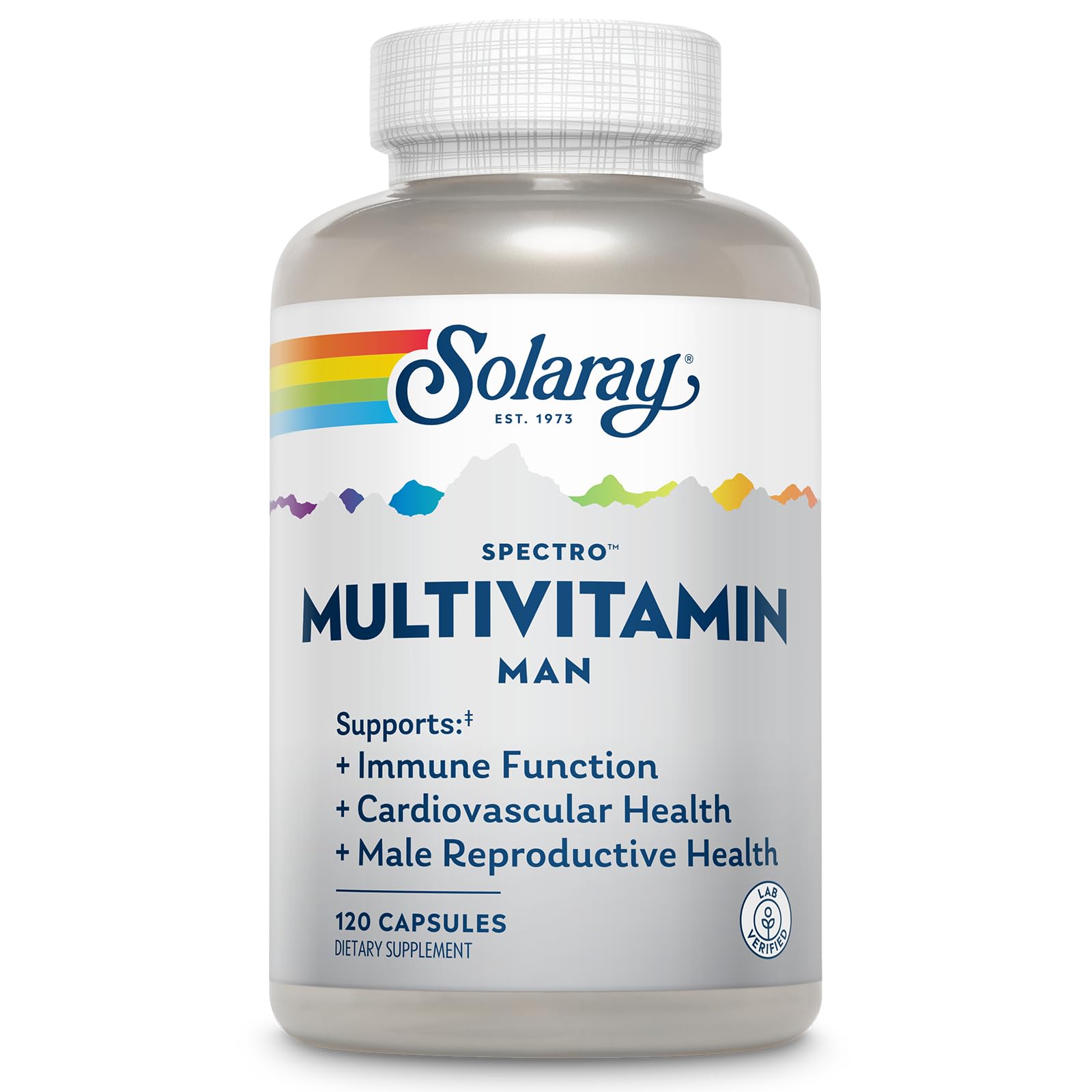 SOLARAY Spectro Multivitamin for Men - Cellular Energy, Heart Health, Immune Support - 45 Vitamins and Minerals w/Vitamin A, Vitamin C, D, Zinc, Digestive Enzymes, CoQ10, 60-Day Guarantee, 30 Serv. SOLARAYBuy Supplements Australia