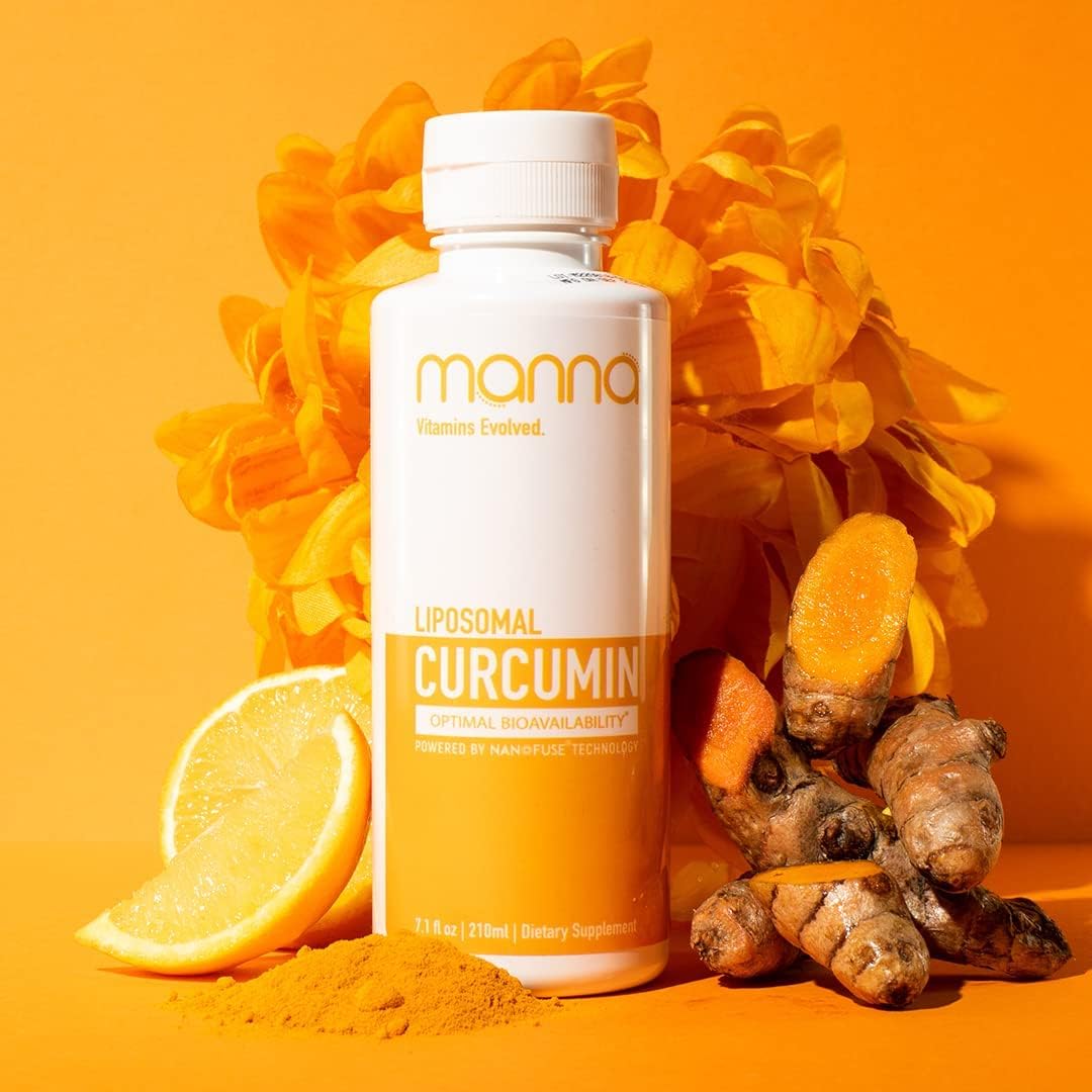 Manna Vitamins Evolved Liposomal Liquid Curcumin for Advanced Absorption Best Turmeric Supplement for Daily Joint & Immune Health Support - Vegan, Non-GMO, 95% Curcuminoids (1 Pack) Manna Vitamins EvolvedBuy Supplements Australia