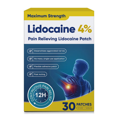 Teemofe 4% Lidocaine Pain Relief Patches – Maximum OTC Strength, Fast-Acting Targeted Relief, 30 Count, for Muscle & Joint Discomfort-0306 TeemofeBuy Supplements Australia