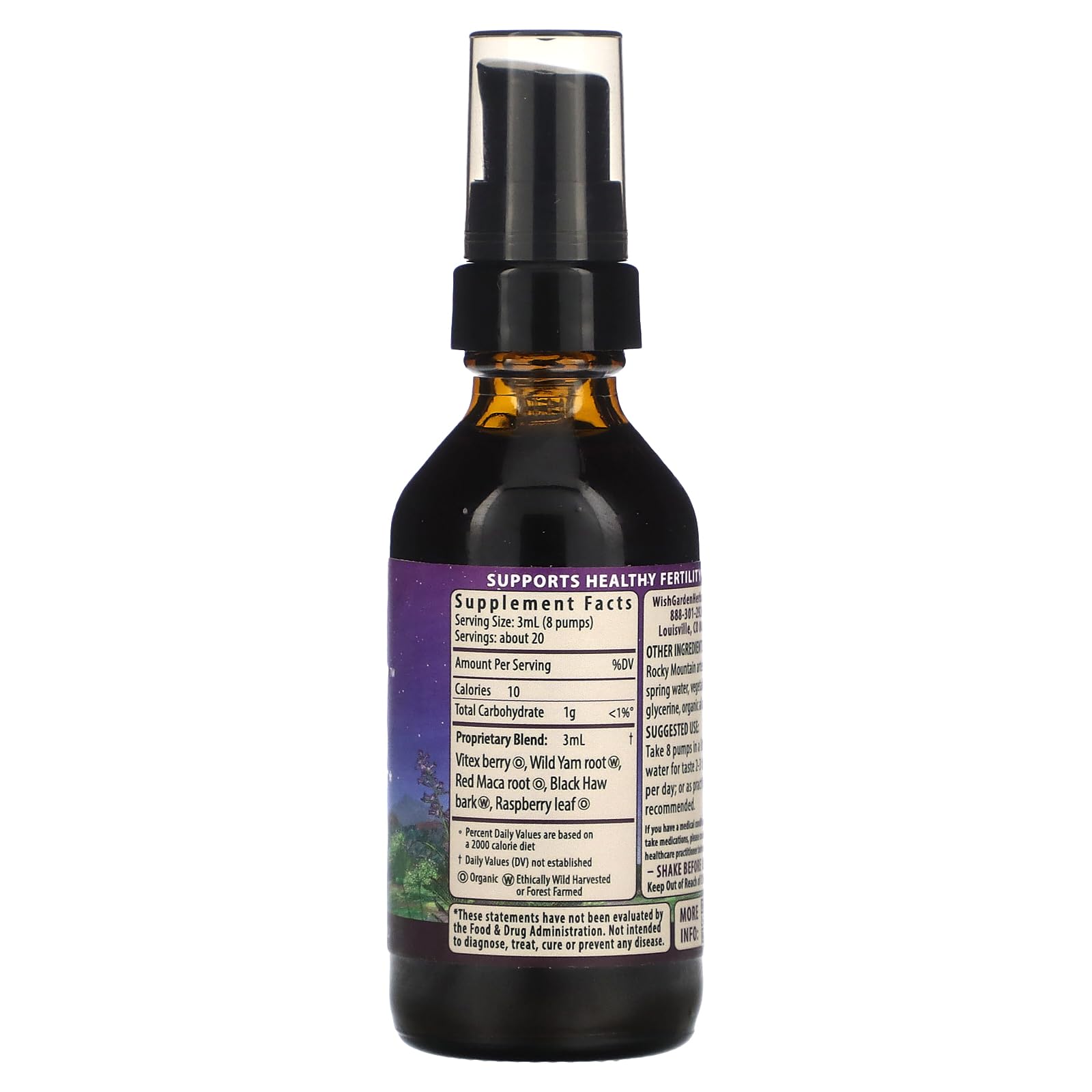 WishGarden Herbs Fertility Prep - All-Natural Fertility Herbal Supplement with Vitex, Red Maca & Raspberry Leaf, Supports Healthy Hormone Balance for Women, Optimal Uterine Health & Conception, 2oz WishGardenBuy Supplements Australia
