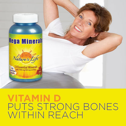 Nature's Life Mega Minerals Complex | Complete Multi Mineral + Vitamin D Supplement | 250 Vegetarian Capsules Nature's LifeBuy Supplements Australia