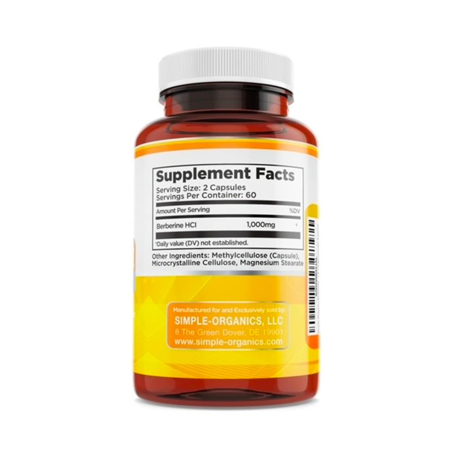 Simple-Organics Berberine 500mg (1000mg Per Serving) for Supports Healthy Immune Simple-OrganicsBuy Supplements Australia