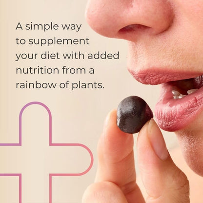 Juice Plus+ Fruit, Vegetable & Berry Blend Soft Chews (Chewables) - 30 Plant-Based Ingredients! Vegan Gummies for Kids & Adults - Gluten-Free, Non-GMO, No HFCS - Prepacked 3 Pouches (30 Chews Each) Juice Plus+Buy Supplements Australia