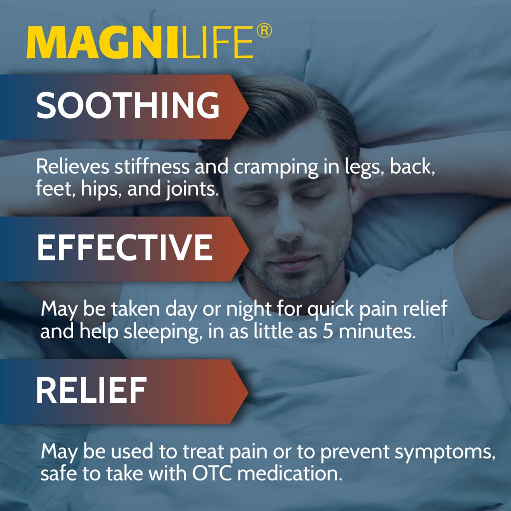 MagniLife Muscle Cramp Pain Relief Quick-Dissolve Tablets, 125 Count, Quinine-Free Homeopathic Medicine for Leg, Foot, Hip, Joint & Back Pain Relief, Helps Ease Muscle Ache, Cramping & Stiffness MagniLifeBuy Supplements Australia