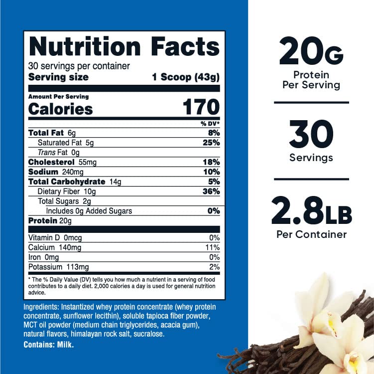 Nutricost Meal Replacement Shake Powder (Vanilla), 30 Servings - Protein, Non-GMO NutricostBuy Supplements Australia