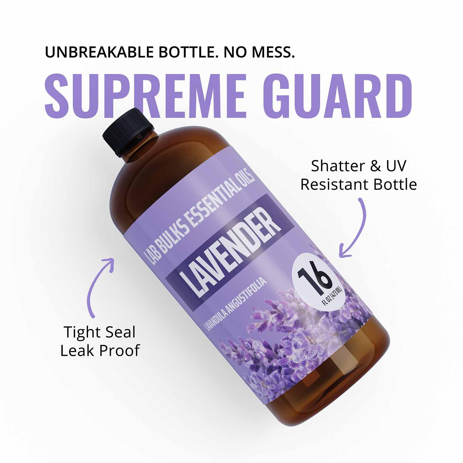LAB BULKS ESSENTIAL OIL - Lavender Oil 16 Ounce Bottle for Diffusers, Home Care, Candles, Aromatherapy LAB BULKS ESSENTIAL OILBuy Supplements Australia