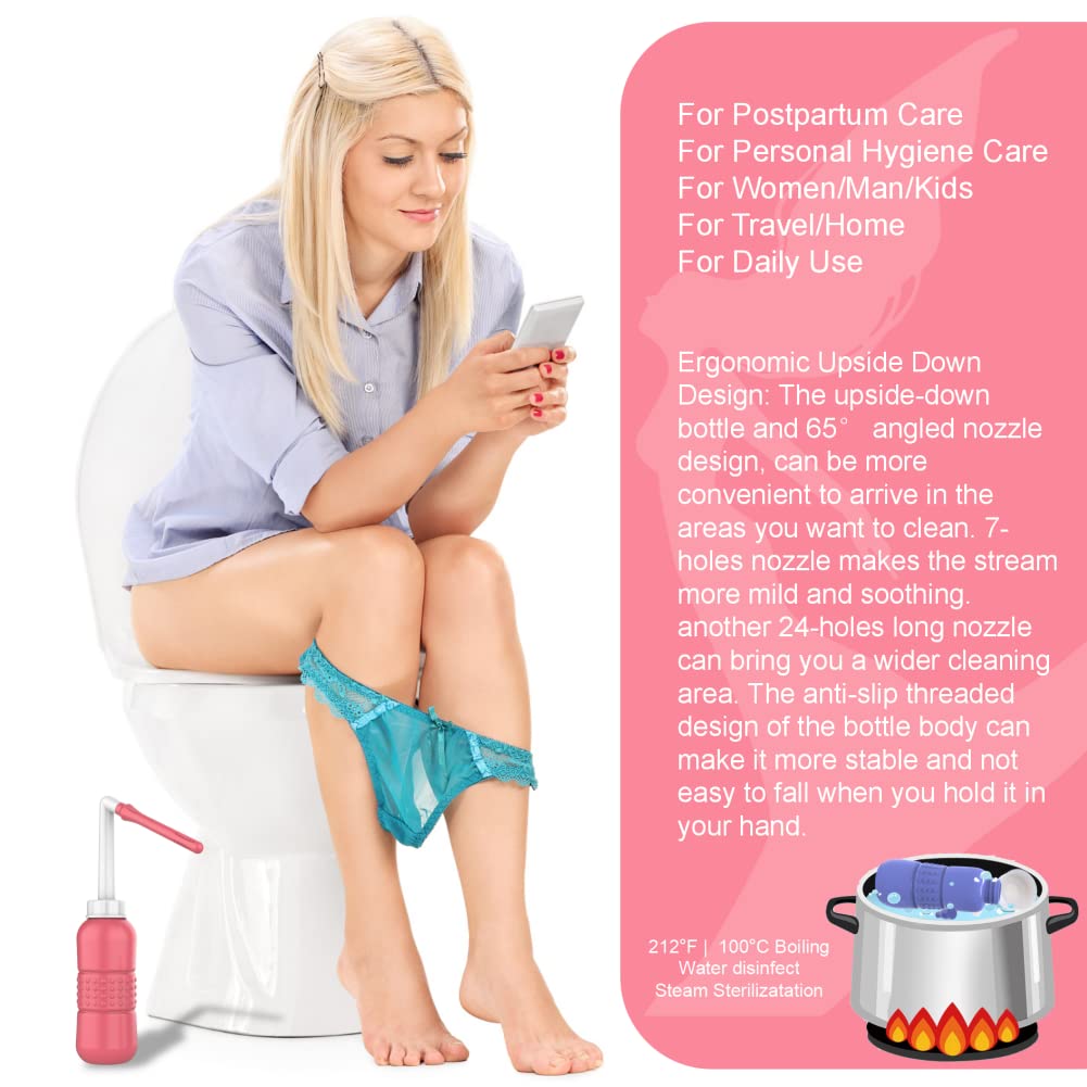 LZXIYUE 2PCS 2-in-1 Peri Bottle Feminine Care for Women,Reusable Portable Bidet for Travel LZXIYUEBuy Supplements Australia