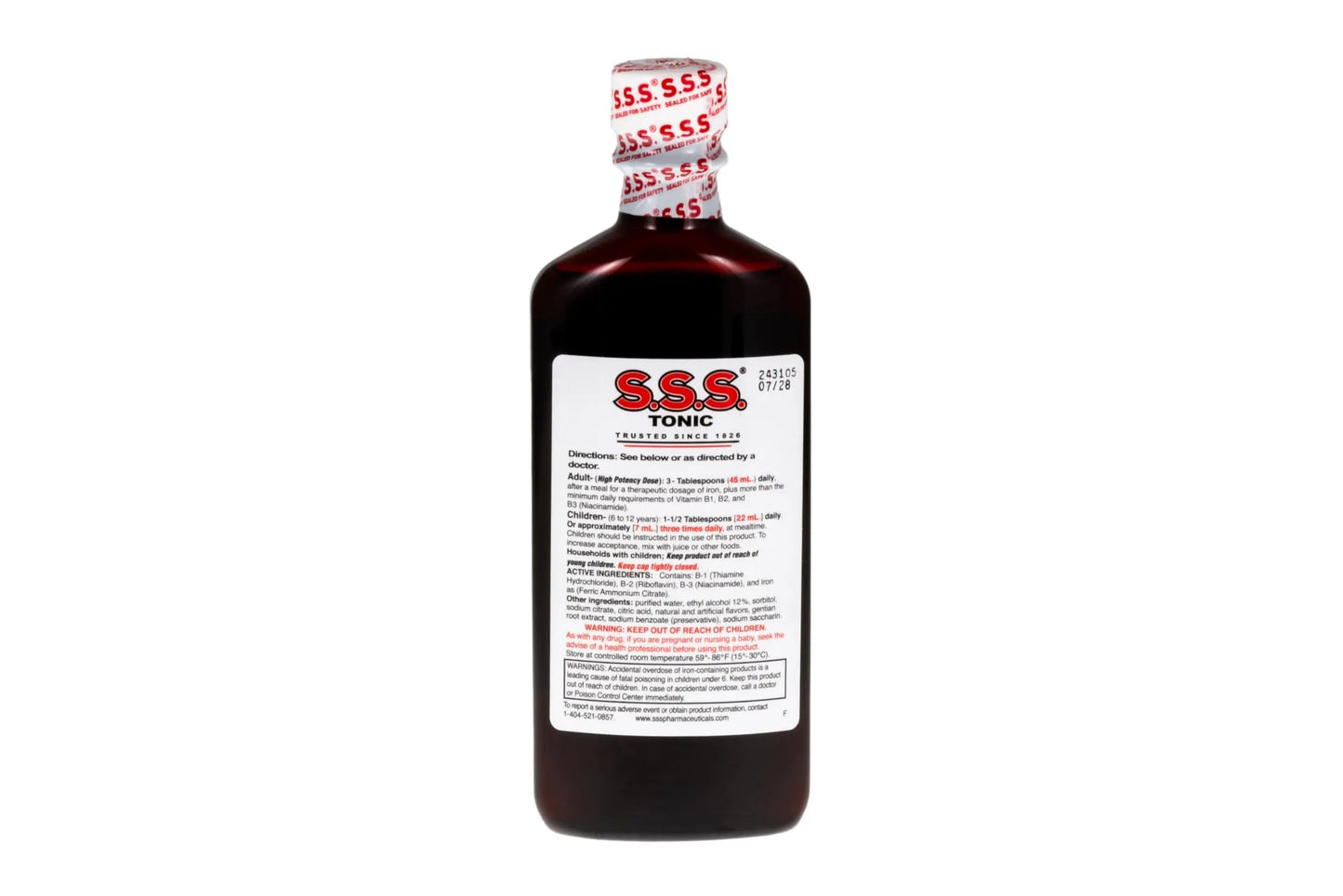 S.S.S. Tonic, Iron and Vitamin B Supplement, High Potency Vitamins, Bottle,10 Fl Oz (Pack of 1) S.S.S. CO.Buy Supplements Australia