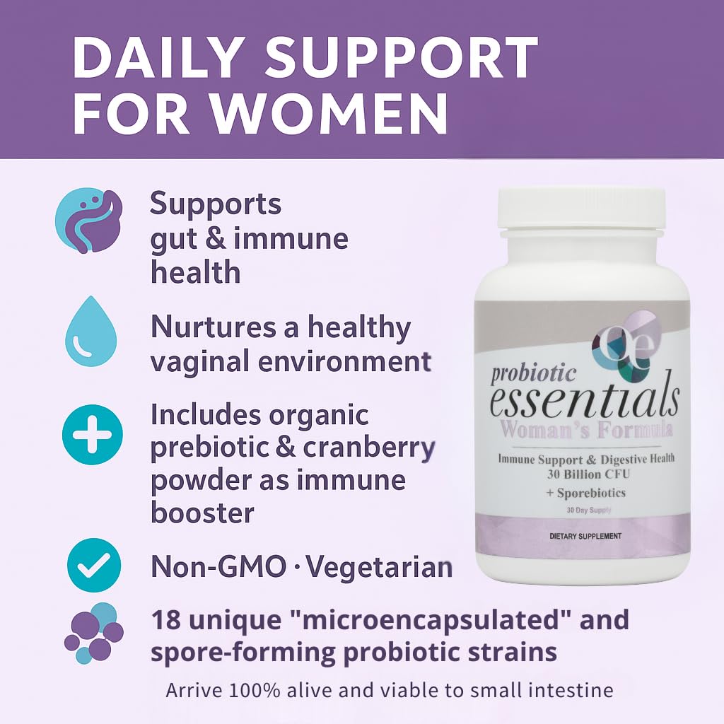 Organic Excellence Probiotics for Women – 30 Billion CFU 18 Strains Prebiotics & Sporebiotics – Gut, Vaginal, Digestive, Immune & Urinary Tract Support – 30 Capsules Organic ExcellenceBuy Supplements Australia