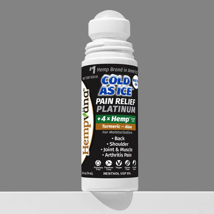 Hempvana Roll On Cold As Ice Platinum Fast Pain Relief for Knees, Neck, Hips, Shoulders, Back + Arthritis Pain Relief w/Hemp Seed Oil, AS SEEN ON TV, Cooling Menthol HempvanaBuy Supplements Australia