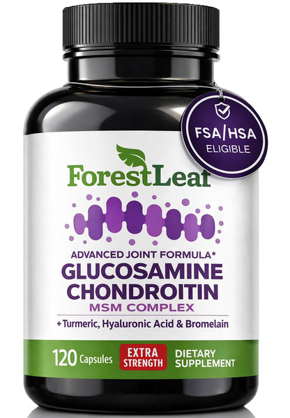ForestLeaf Glucosamine Chondroitin MSM Joint Supplement Complex - 1200mg - 120 Caps ForestLeafBuy Supplements Australia