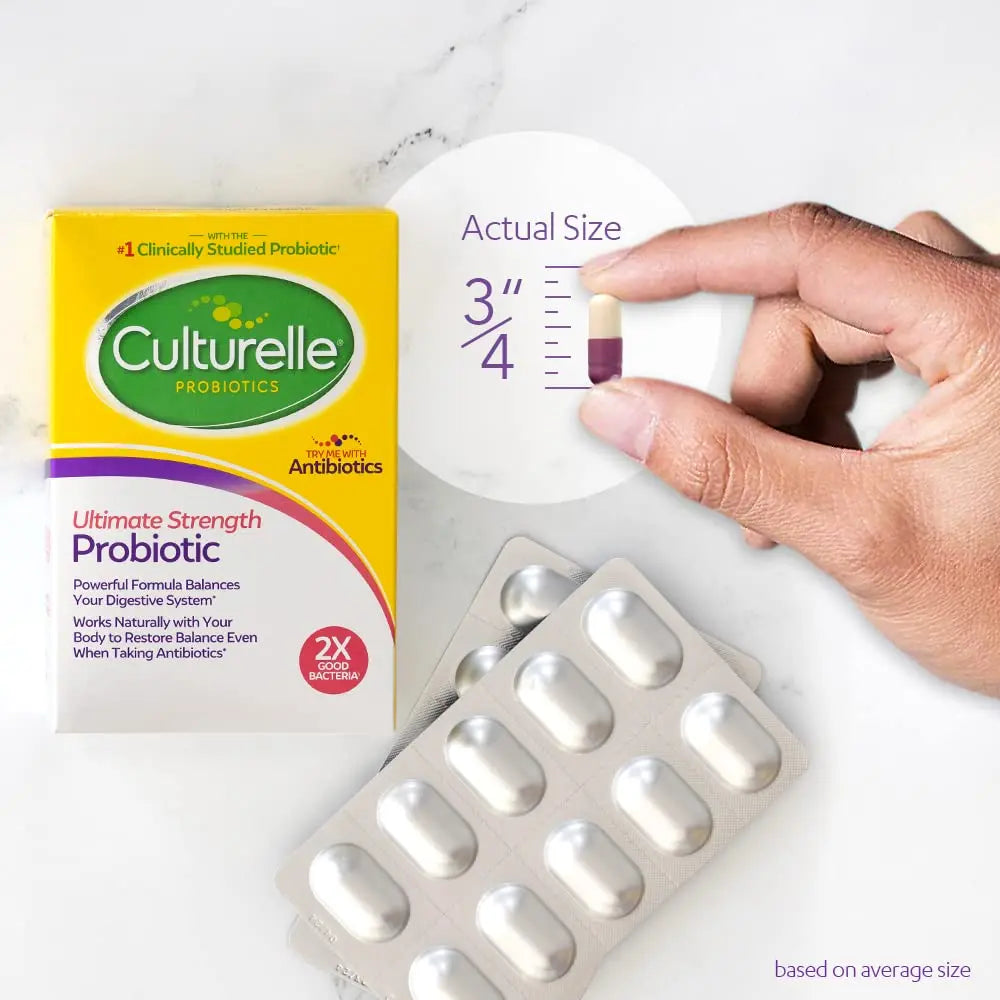 Culturelle Ultimate Strength 20 Billion CFU Probiotic Plus Kids Complete Multivitamin with 11 Vitamins and Minerals Chewables, 50 Count CulturelleBuy Supplements Australia