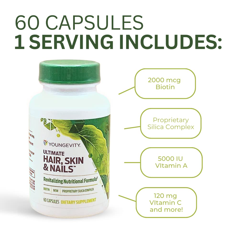 Youngevity Hair Skin and Nails Formula - 60 Capsules… YoungevityBuy Supplements Australia