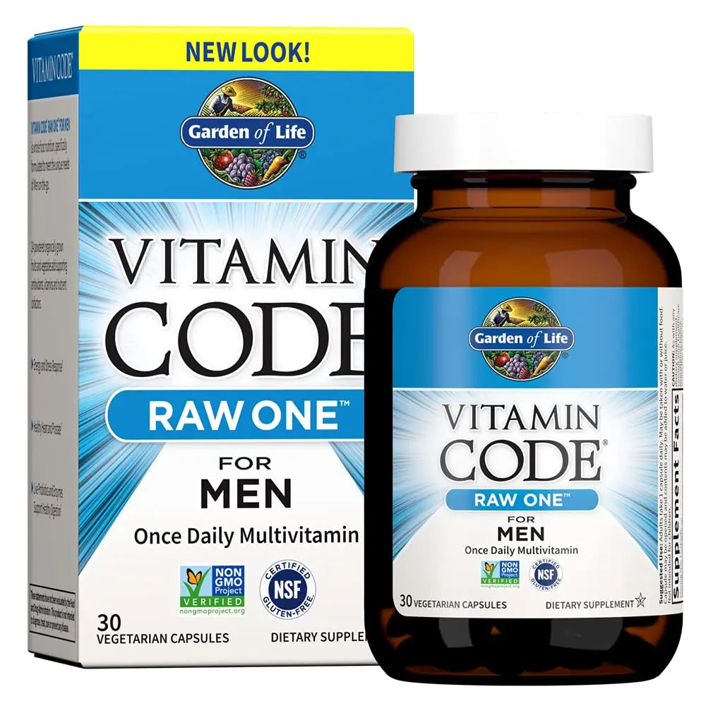 Garden of Life Vitamin Code Raw One for Men, Once Daily Multivitamin, 30 Capsules, One a Day Mens Vitamins Plus Fruit, Veggies & Probiotics Garden of LifeBuy Supplements Australia