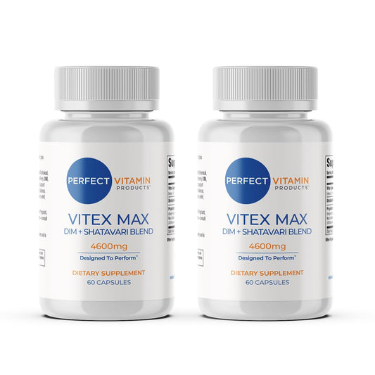 Perfect Vitamin Products Vitex Max DIM + Shatavari – Hormone Balance & Menopause Support for Women – Vegan Blend with Adaptogens for Mood, Cycle & Stress Relief – 4600mg (2-Pack) Perfect Vitamin ProductsBuy Supplements Australia