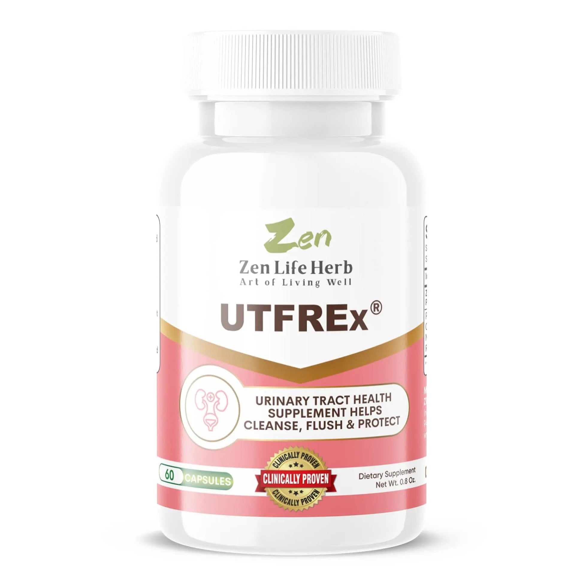 ZEN LIFE HERB UTFREx – Fast Acting - Promotes Urinary Tract Health Supports Healthy Immune and Urinary System, No Vitamins, Minerals, Prebiotics, Sugar, Plant-Based Supplement (60 Capsules) ZEN LIFE HERBBuy Supplements Australia