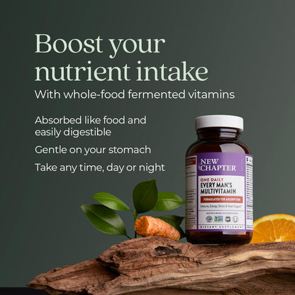 New Chapter Men’s Multivitamin, B6, Extra B12, D3, Vitamin C & Zinc, Immune, Heart, Cellular Energy, and Brain Health New ChapterBuy Supplements Australia