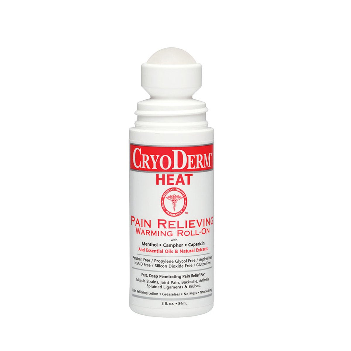 Cryoderm Heat Roll-On 3 oz. CryoDermBuy Supplements Australia