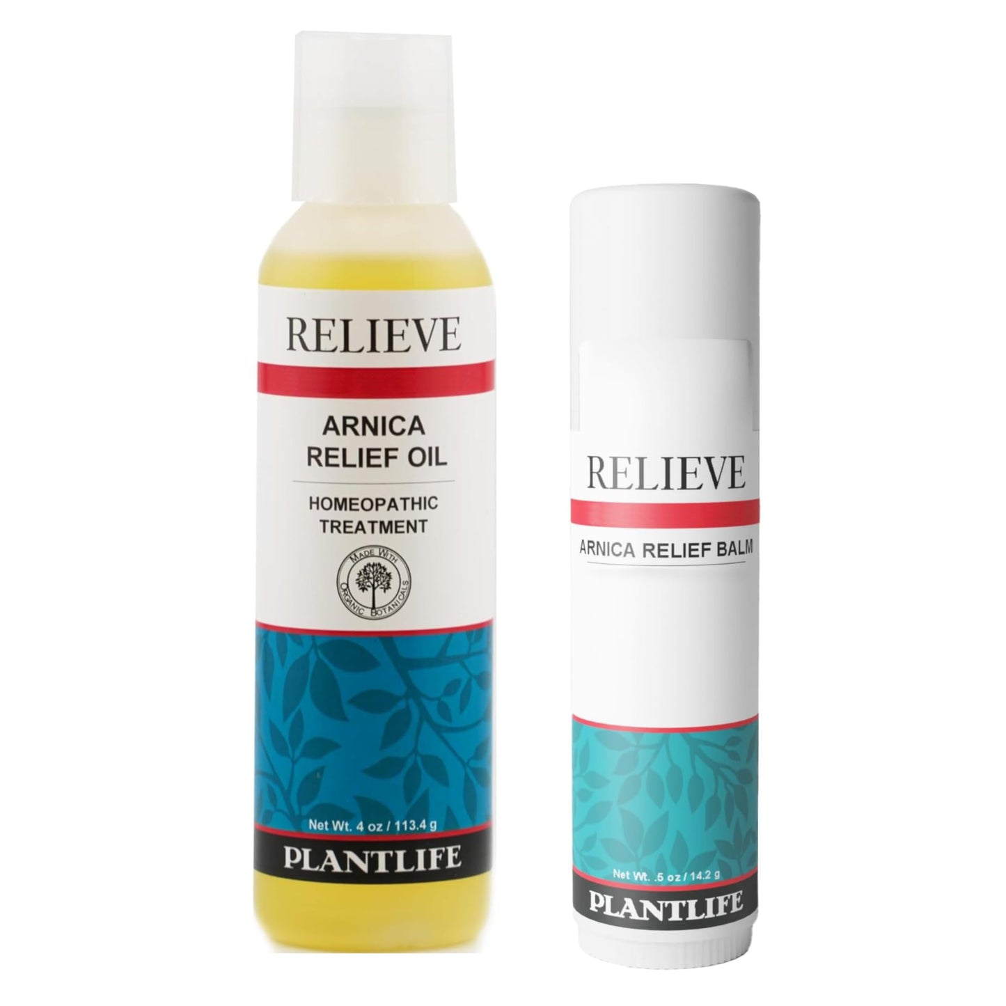 Plantlife Arnica Relieve Oil and Balm Bundle - Relieve Products are a Homeopathic Solution for Everyday Use - Works Quickly and Effectively - Made in California PlantlifeBuy Supplements Australia
