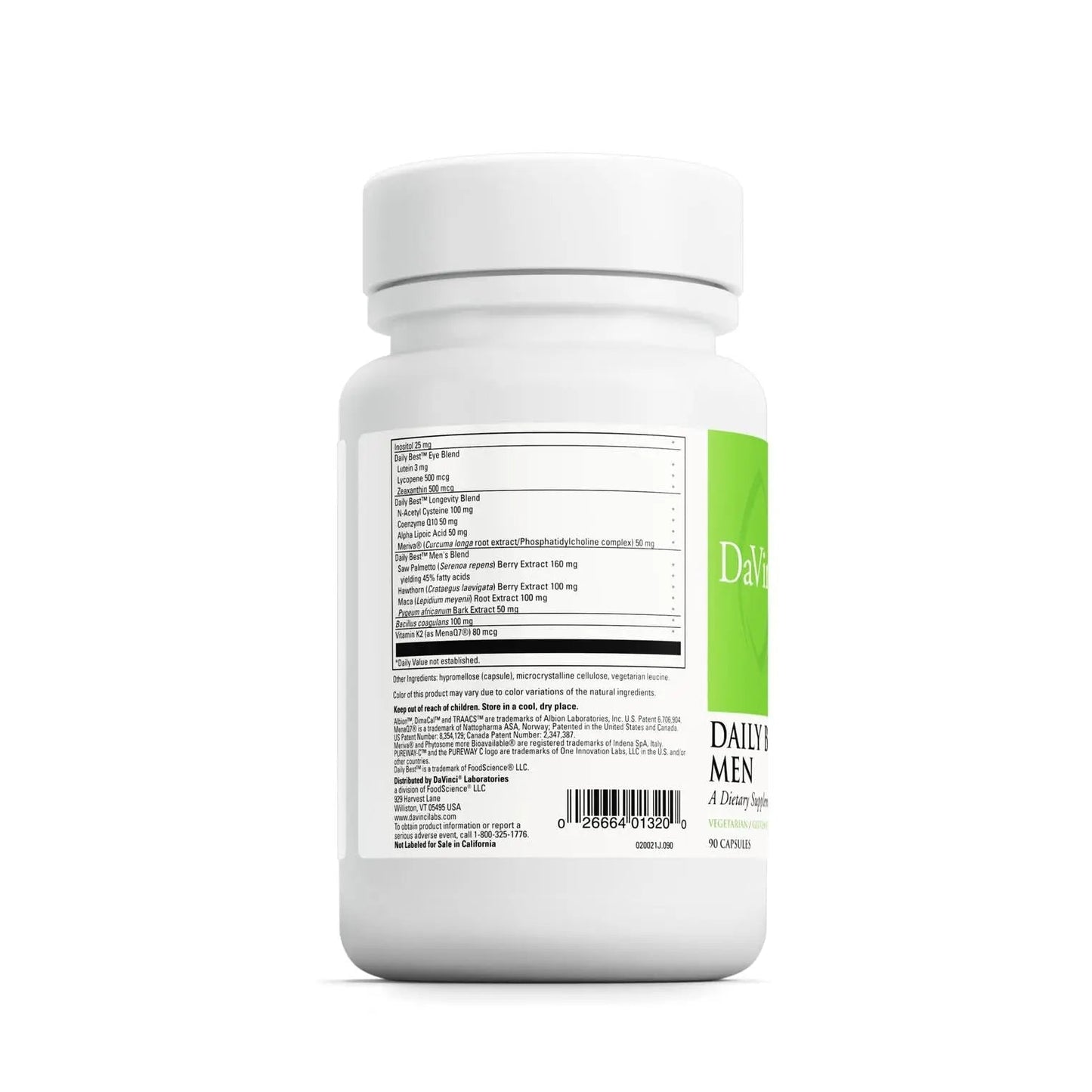DAVINCI Labs - Daily Best Men - A Dietary Supplement with Vitamin B6, Vitamin B12 Vitamin C, Vitamin K2, and More - Vegetarian DAVINCIBuy Supplements Australia