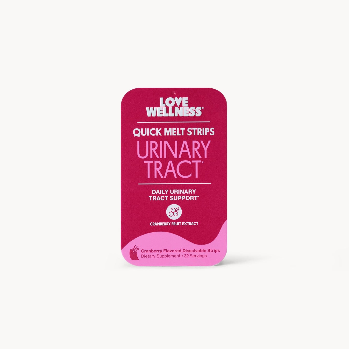 Love Wellness Urinary Tract* Quick Melt Strips - Fast-Dissolving UT Support with 36 mg PACs from Cranberry Fruit Extract - Promotes Urinary Health* - No Water Needed - Vegan and Sugar Free - 32 Strips Love WellnessBuy Supplements Australia