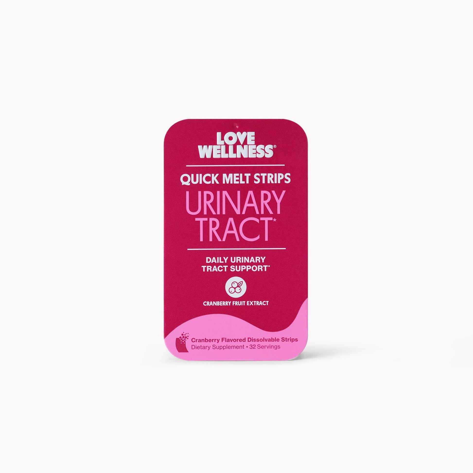 Love Wellness Urinary Tract* Quick Melt Strips - Fast-Dissolving UT Support with 36 mg PACs from Cranberry Fruit Extract - Promotes Urinary Health* - No Water Needed - Vegan and Sugar Free - 32 Strips Love WellnessBuy Supplements Australia