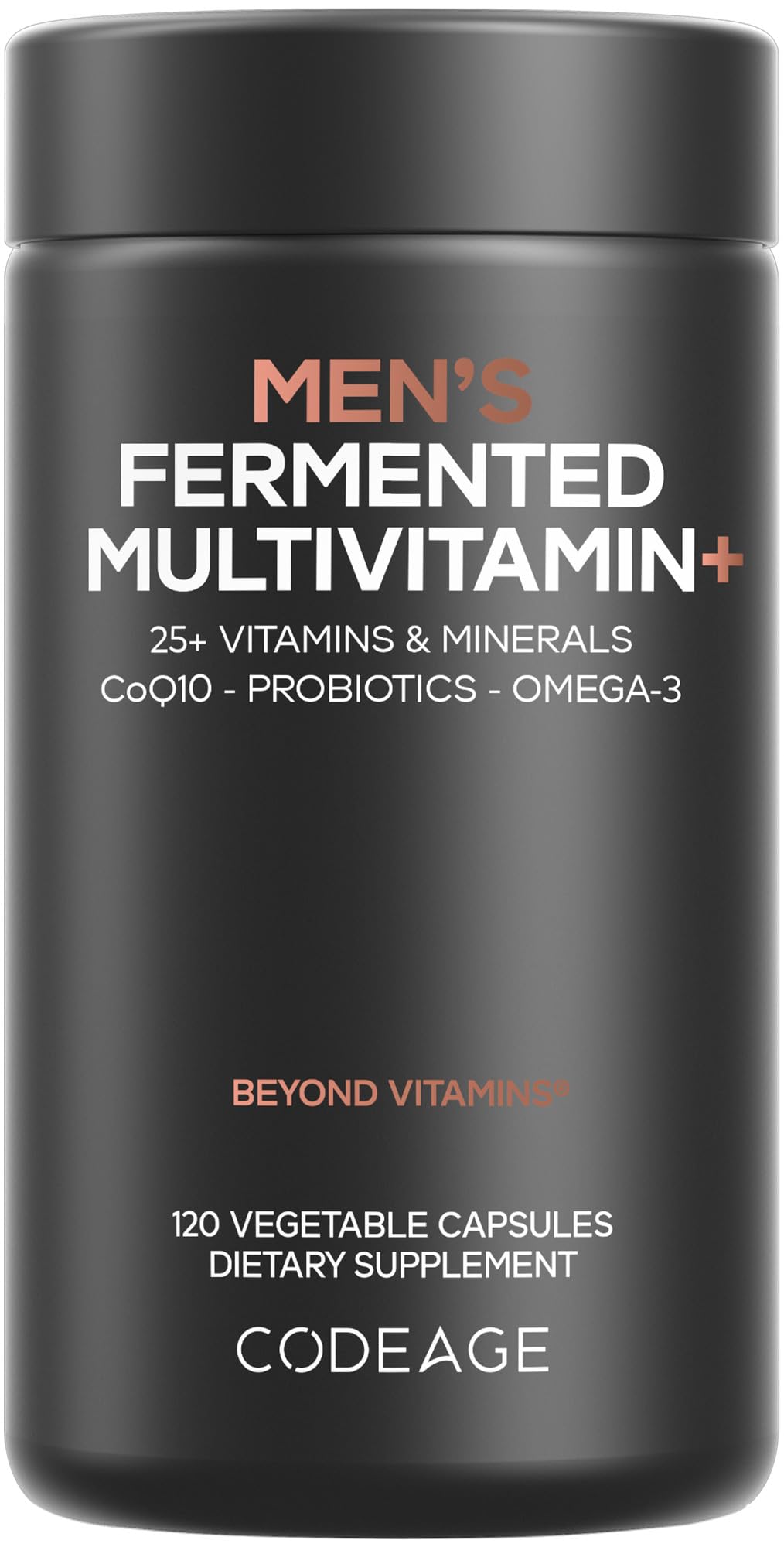 Codeage Men’s Daily Multivitamin – 25+ Essential Vitamins & Minerals, Organic Whole Foods, Probiotics, Omega-3, Zinc, Vitamins A, B, C, D, E & K – 120 Capsules CodeageBuy Supplements Australia
