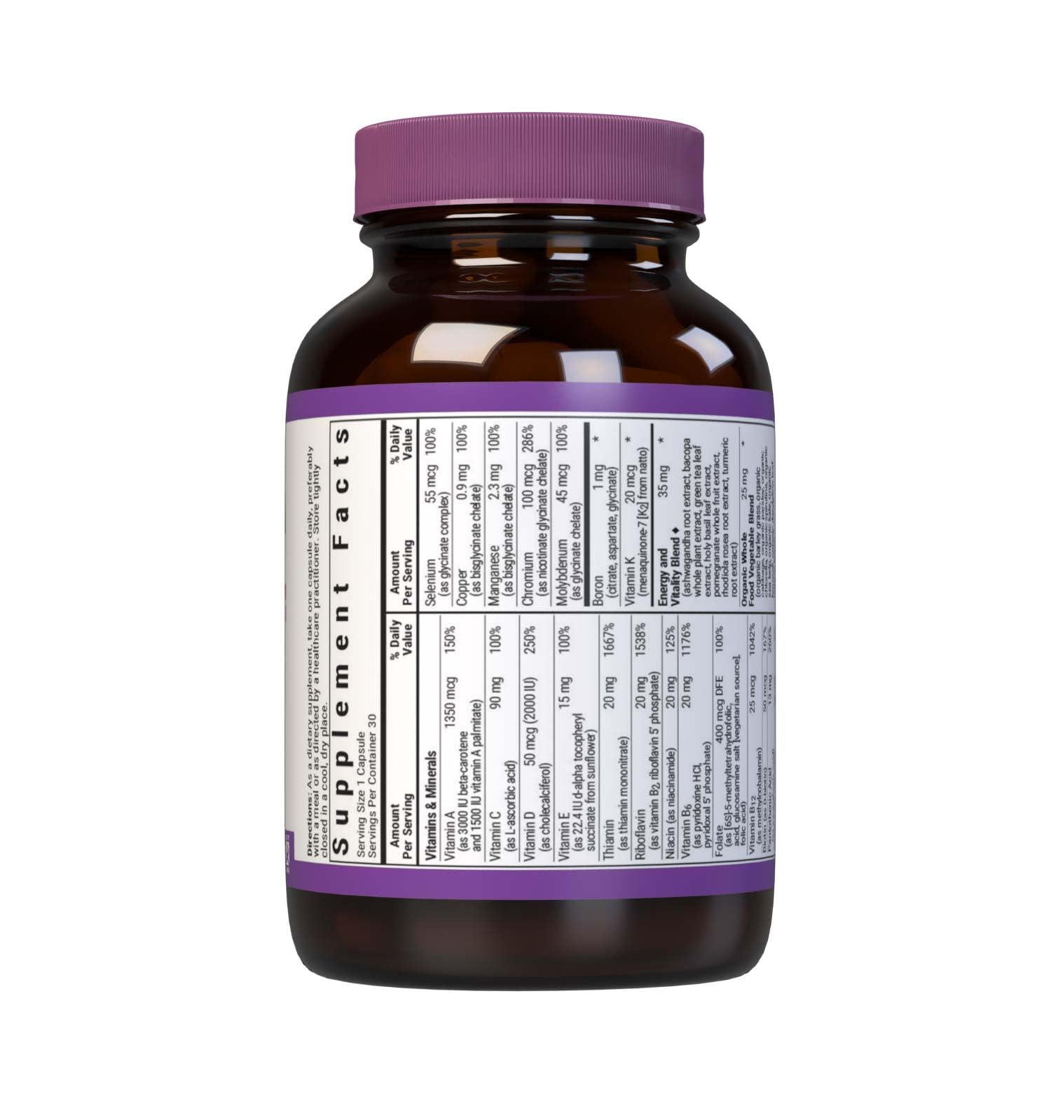 Bluebonnet Nutrition Maxi One Whole Food Multiple, Enzymes, Energy, Vitality, Gluten, Kosher, Soy & Dairy-Free, Vegetarian Friendly, Non-GMO, 30 Count BlueBonnetBuy Supplements Australia