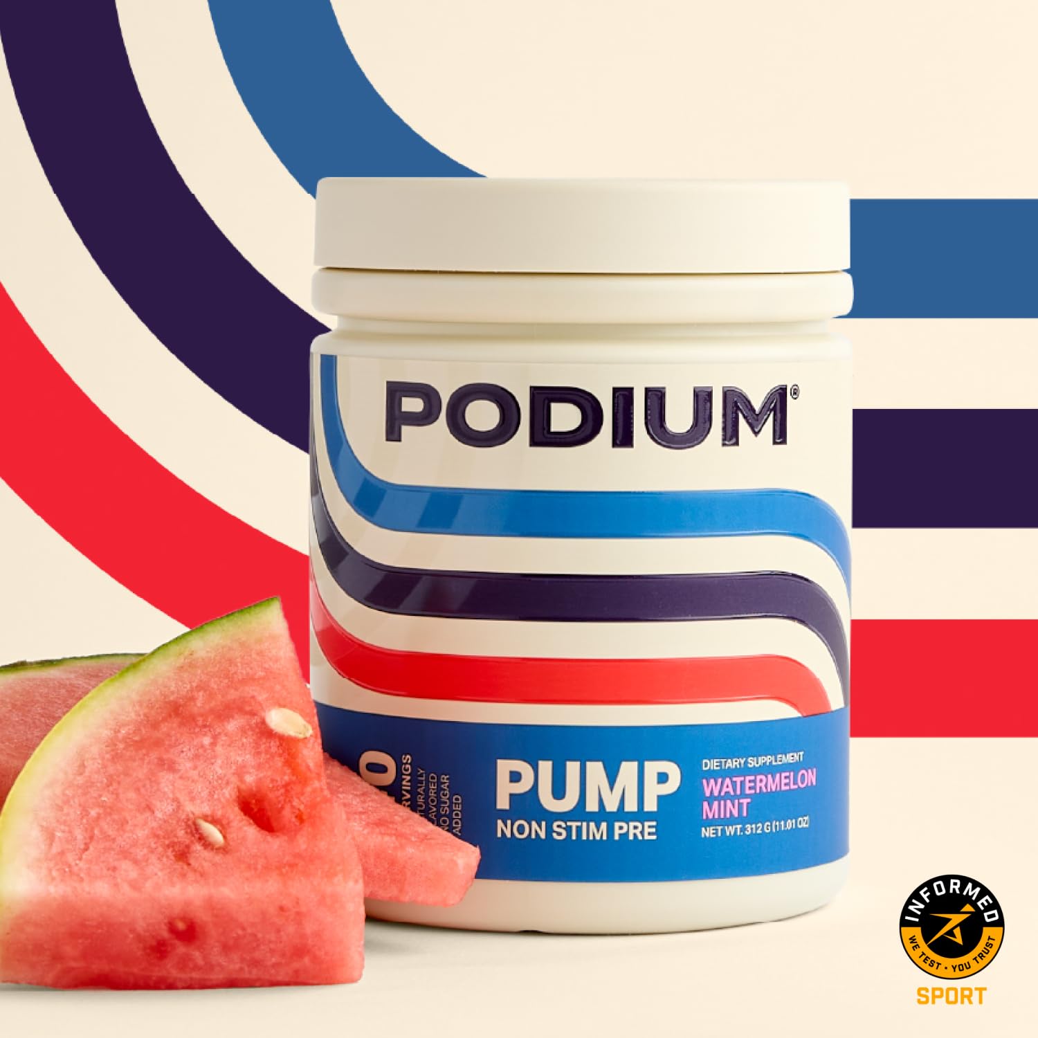 Podium Nutriton, Pump, Stimulant Free Pre-Workout, 40 Servings (Watermelon Mint)