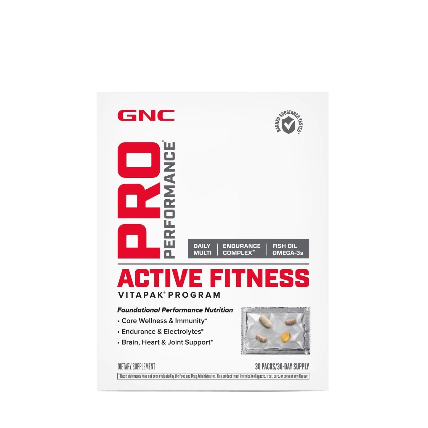 GNC Pro Performance Active Fitness Vitapak Program | 30 Servings GNC
