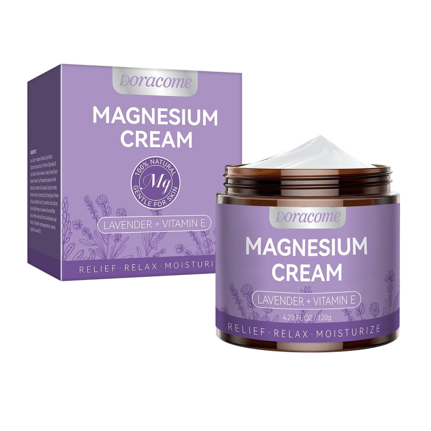 Doracome Magnesium Moisturizing Cream for Muscle Relief, Sleep Support and Stress Relief, Fast-Absorbing Formula,Skin Friendly,Lightly Scented-SJX DoracomeBuy Supplements Australia