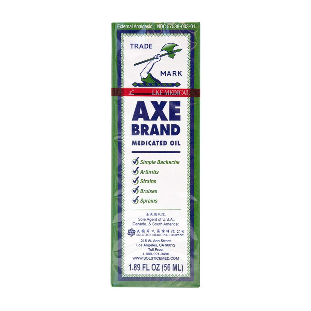 Axe Brand Medicated Oil (Muscle, Joint, and Backache Pain Relief) (1.89 fl oz) (1 Bottle) (Solstice) AXEBuy Supplements Australia