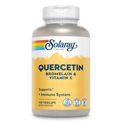 SOLARAY QBC Plex | Quercetin & Bromelain Plus Vitamin C | Year Round Immune Function & Respiratory Health Support | Non-GMO & Vegan | 120 VegCaps SOLARAYBuy Supplements Australia