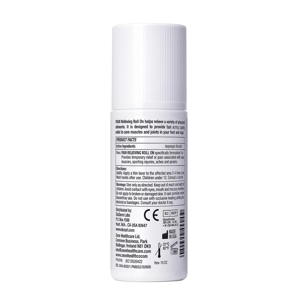 ClearZal Fast Acting Clear Pain Relieving Roll On Cooling Relief of Joint Pain, Muscle Pain, Muscle Soreness, and Swelling from Bruises or Injury - Non-Greasy - Homeopathy, 3.4oz Made in USA ClearzalBuy Supplements Australia