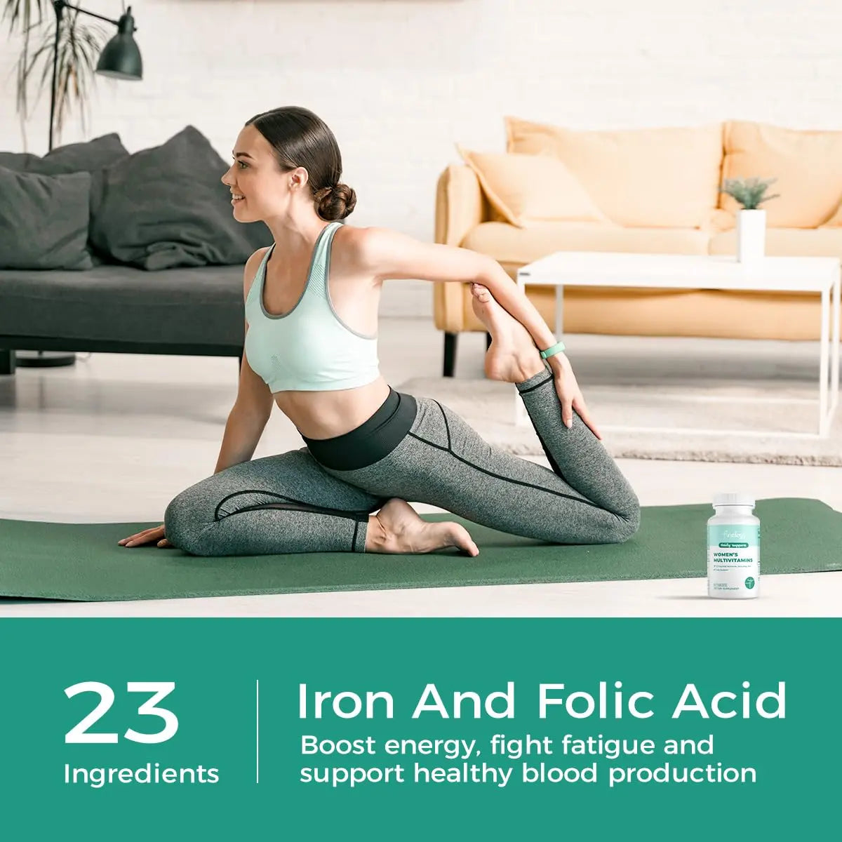 finelogy Womens Multivitamin - Essential Nutrients with Iron, Vitamins A, C, D3, K, B6 and B12 Supplements for Women’s Health, Energy Hair Skin & Nails finelogyBuy Supplements Australia