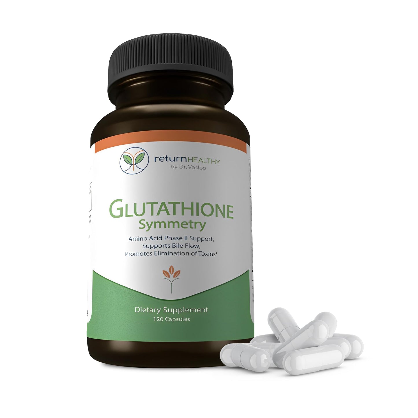 Return Healthy Glutathione Symmetry | S-Acetyl Glutathione Supplement | Antioxidants & Detoxification Supplement | Natural Cellular Support | All-Natural, Vegan, Non-GMO, 120 caps Return HealthyBuy Supplements Australia