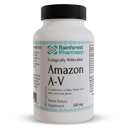 Rainforest Pharmacy Amazon A-V Bitter Melon Supplement – 120 Vegetable Capsules with 500 mg of Bitter Melon, Anamu & 7 Amazon Rainforest Plants – Herbal Supplement for Wellness Support Rainforest PharmacyBuy Supplements Australia